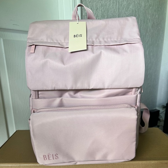 BÉIS Diaper Backpack Atlas Pink - Picture 1 of 11